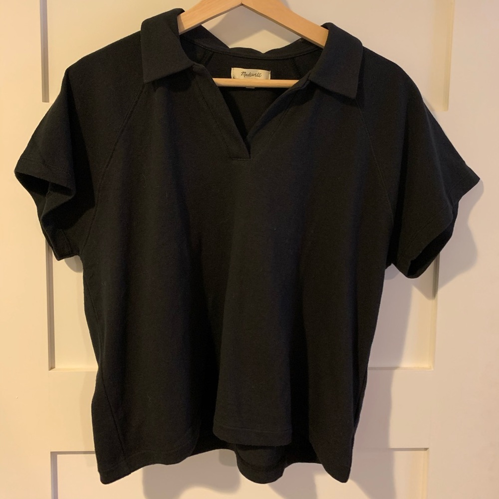 Madewell boxy polo tee